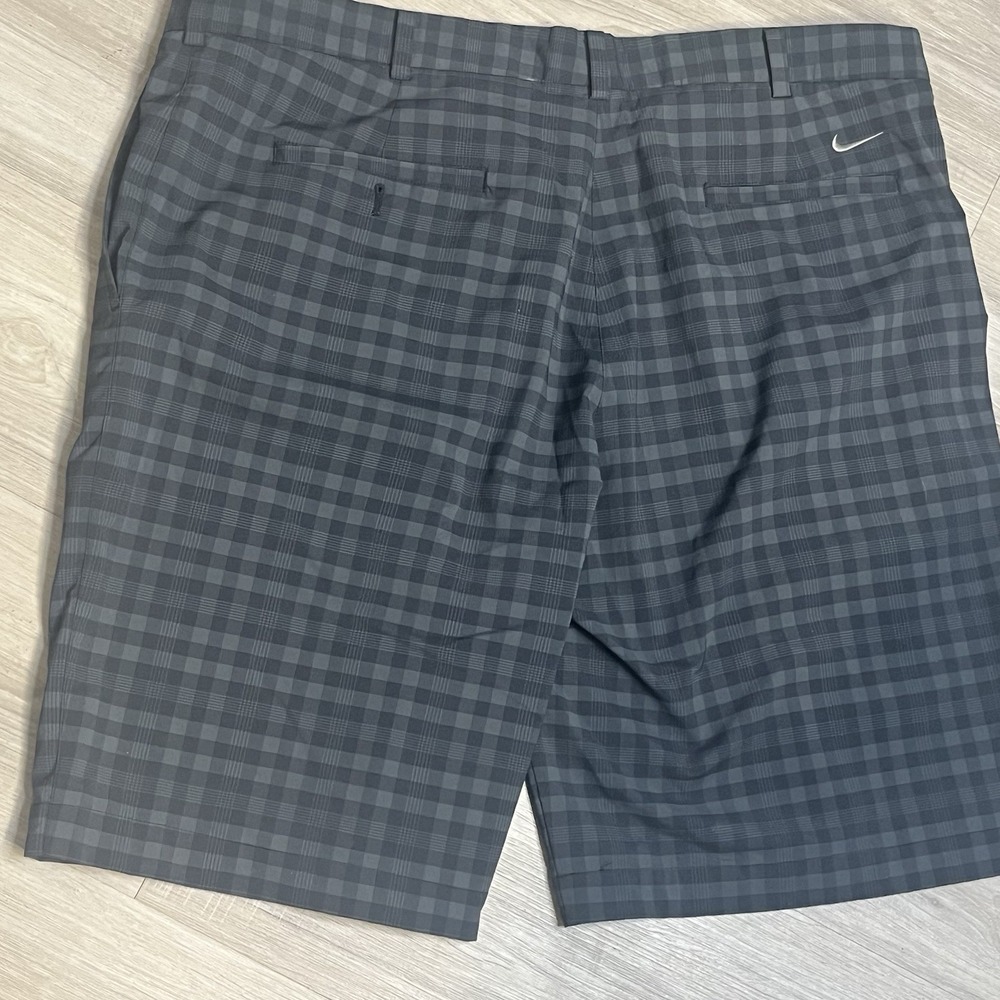 Nike Golf Shorts Mens Size 40 Gray Plaid Flat Front Stretch Chino 452712-010 - Picture 5 of 12